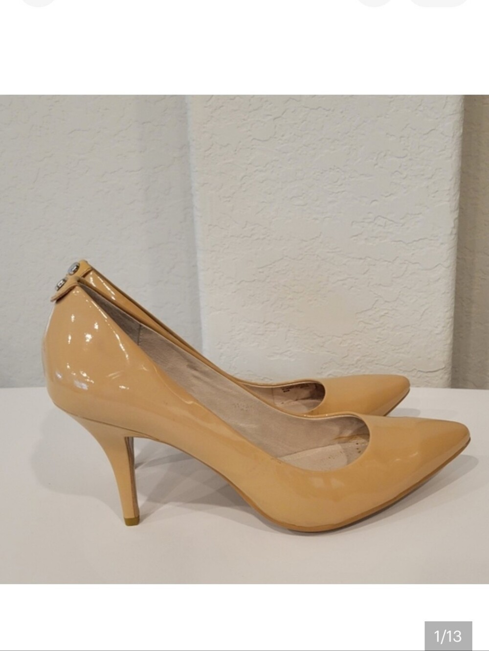 MICHAEL KORS KEKE FLEX POINT TOE PATENT LEATHER HEELS SIZE 8.5